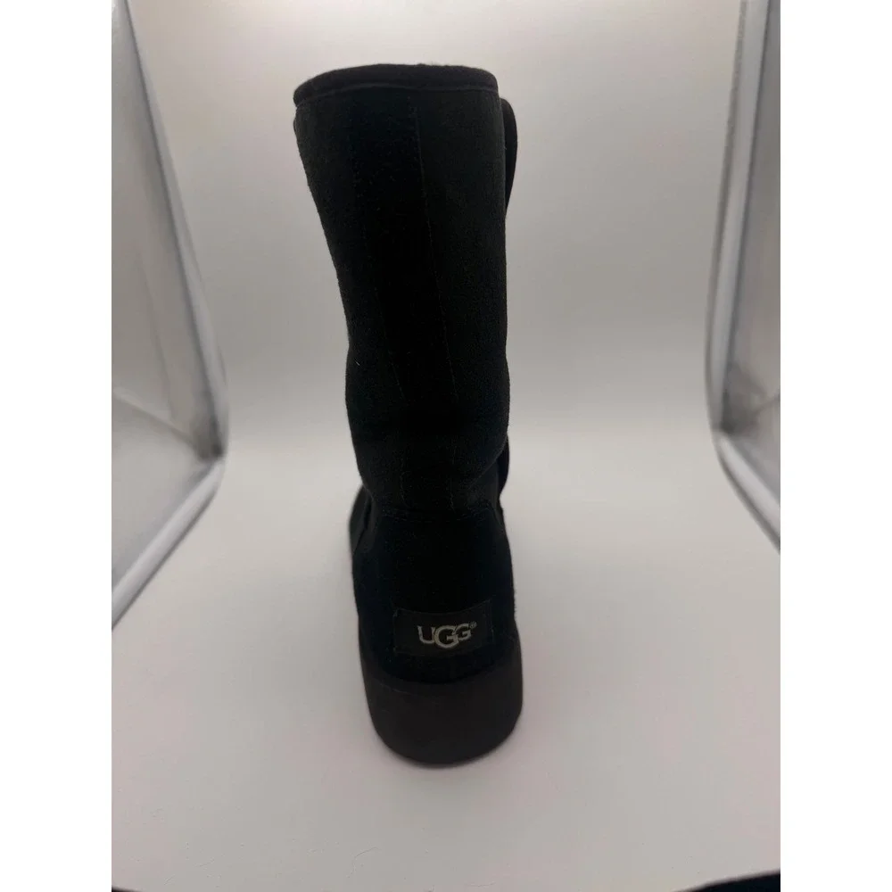 UGG Amie Classic Slim Black Suede Water Resistant Wedge Boots‎ 1013428 Womens 9